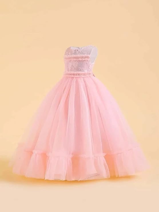 Girl Dresses Wedding Bridesmaid Chiffon Floral Maxi Princess Pageant - G0037