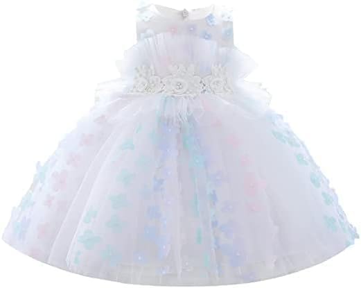 Tulle and Floral Wedding and Party Dresses for Girls - G0126