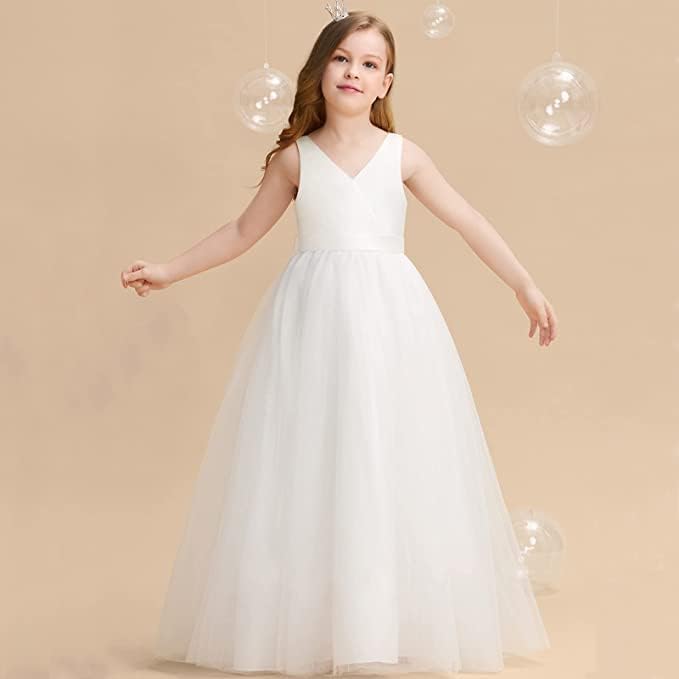 Tulle Bridesmaid Dress Girl Ball Gown with Bow - G0127