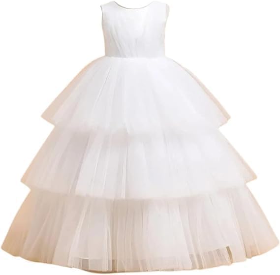 Elegant Long Tulle Dress with Layered Skirt for Special Occasions - G0027