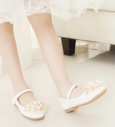 Girls Dress Shoes Mary Jane Flat with Rhinestone - S0034