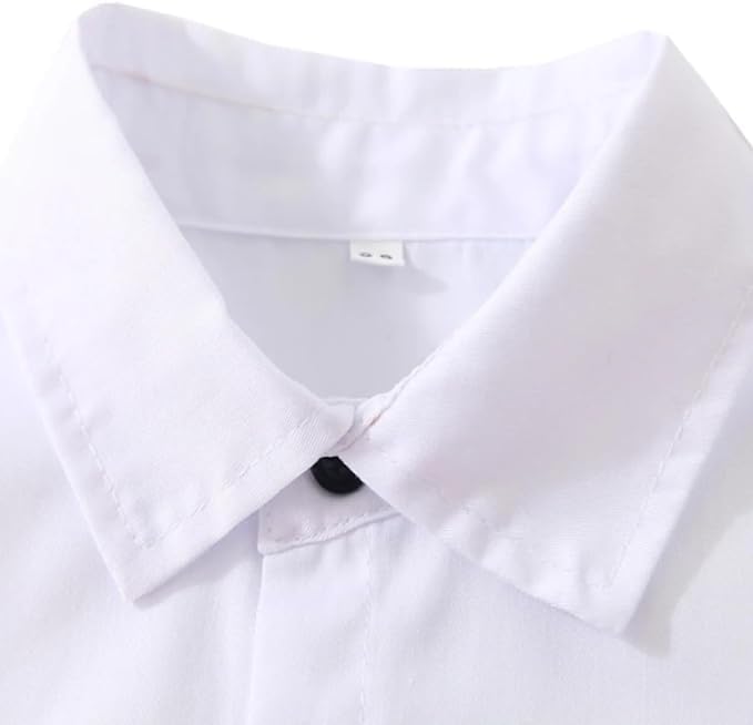 Toddler Boys Christmas Outfit Formal Suit Long Sleeve Shirt + Pants + Vest + Tie - B0029