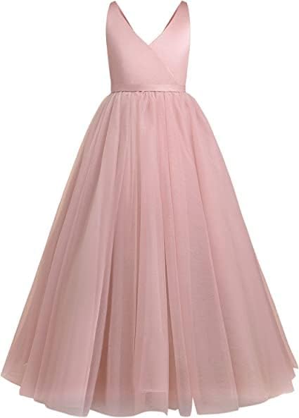 Tulle Bridesmaid Dress Girl Ball Gown with Bow - G0127