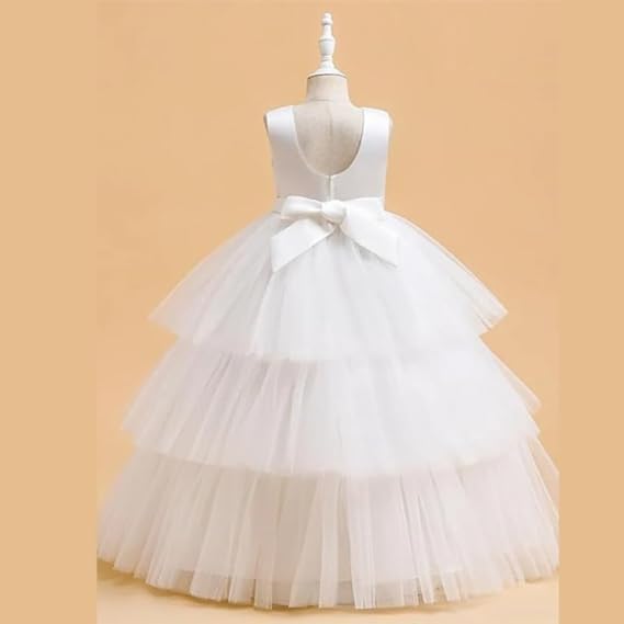 Elegant Long Tulle Dress with Layered Skirt for Special Occasions - G0027