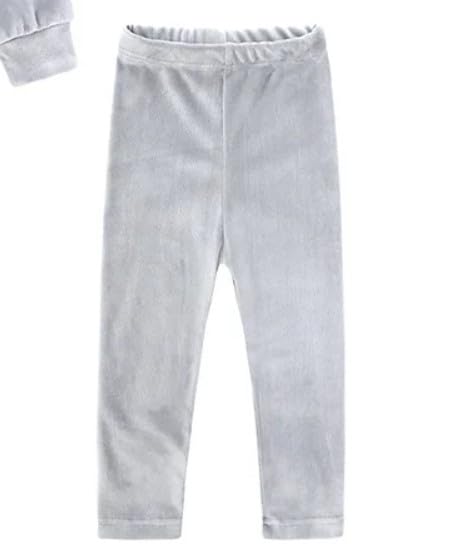 Little Girls Velour Sweatsuit 2pcs Round Neck Sweatshirt + Sweatpants Pullover Jogger Outfit Set - G0001