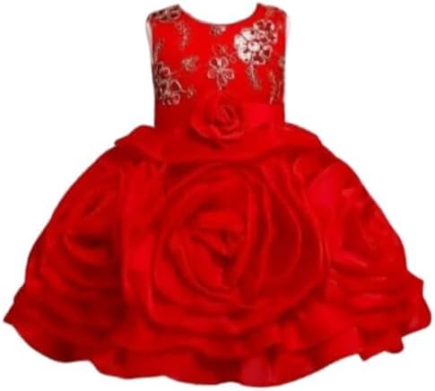 Special Occasion Dress with Rose-Shaped Skirt and Beaded Embroidery - G0122