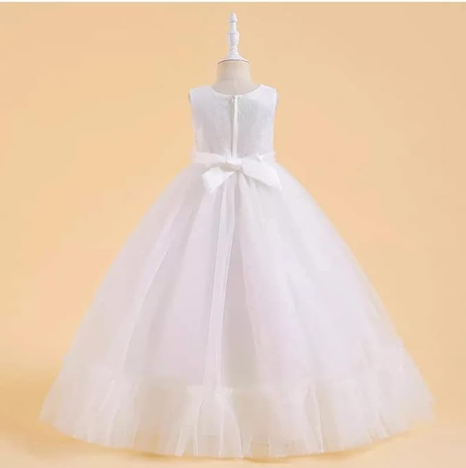 Girl Dresses Wedding Bridesmaid Chiffon Floral Maxi Princess Pageant - G0037