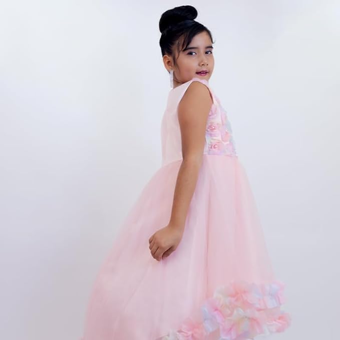 Tulle princess dress for girls in rainbow colours - G0130