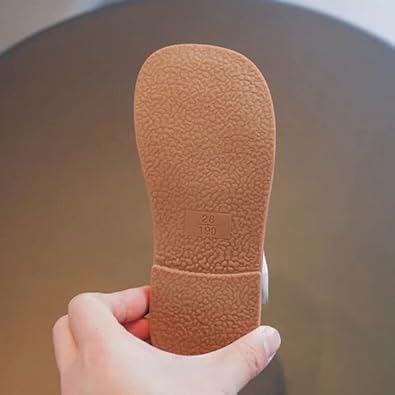 PU leather shoes for girls mary jane style with a flower - S0061