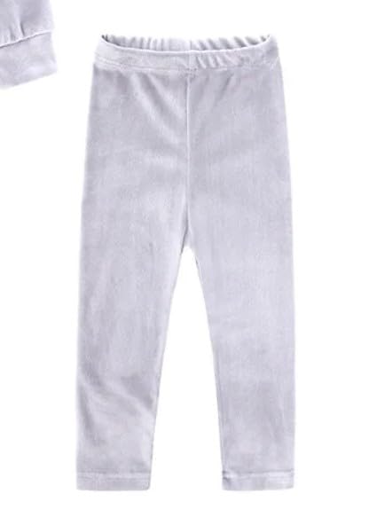 Little Girls Velour Sweatsuit 2pcs Round Neck Sweatshirt + Sweatpants Pullover Jogger Outfit Set - G0001