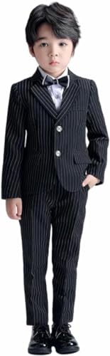 Boys' Pinstripe Suit with Bow Tie - B0021