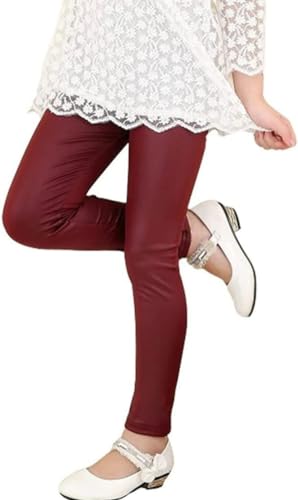 Girls' Winter Faux Leather Leggings - G0076