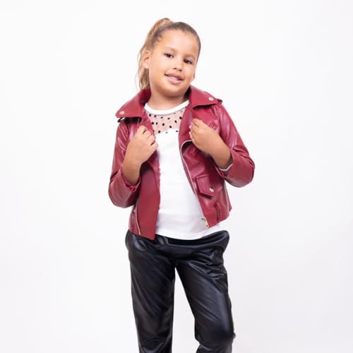 Girl's PU Leather Motorcycle Jacket - G0049