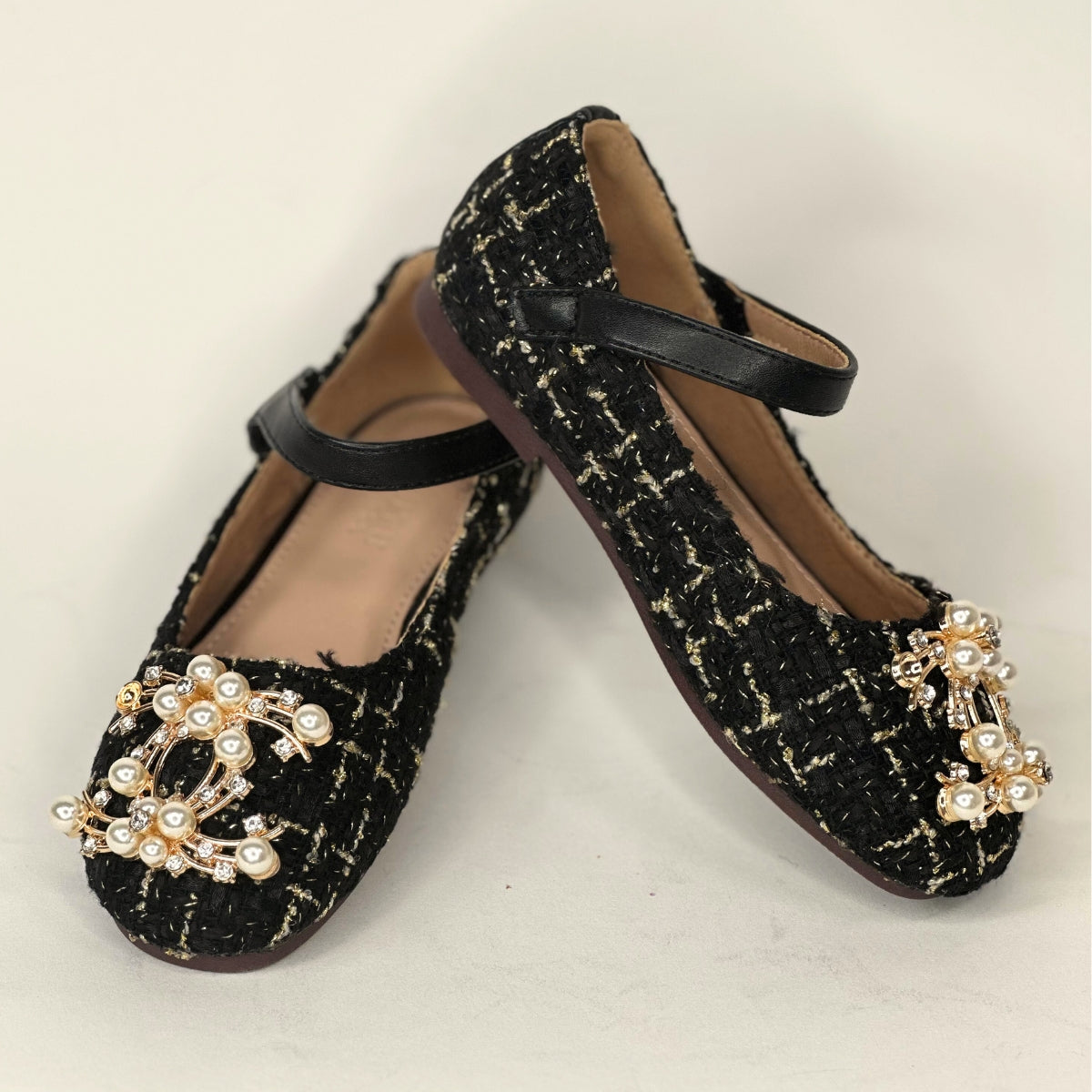 Princess Shoes with Pearls for Girls Mary Jane Style - S0060