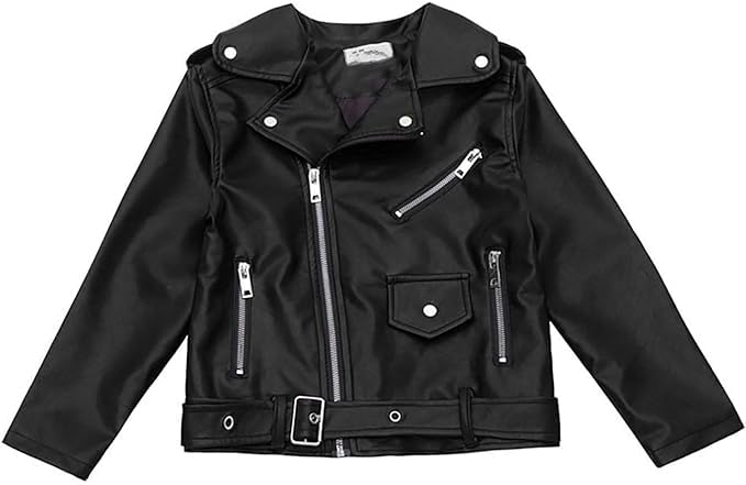 Girl's PU Leather Motorcycle Jacket - G0049