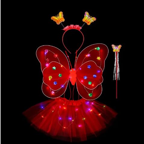 Enchanted Butterfly Wings & LED Princess Fairy Skirt Set
