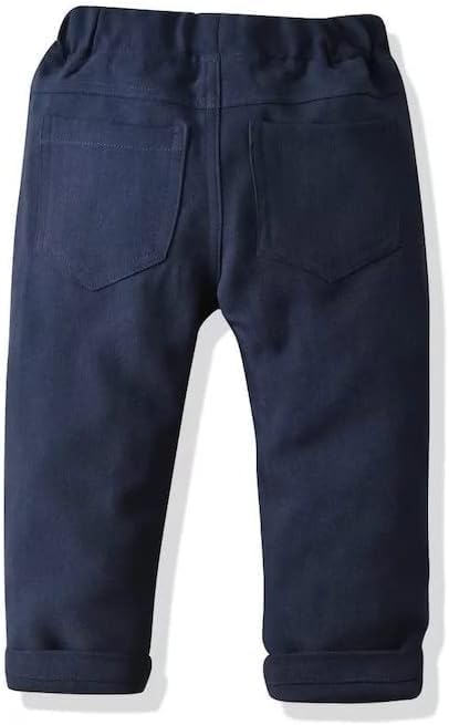 Boys Elegant Shirt + Vest + Pants & Red Bow Tie 4pcs Set - B0010