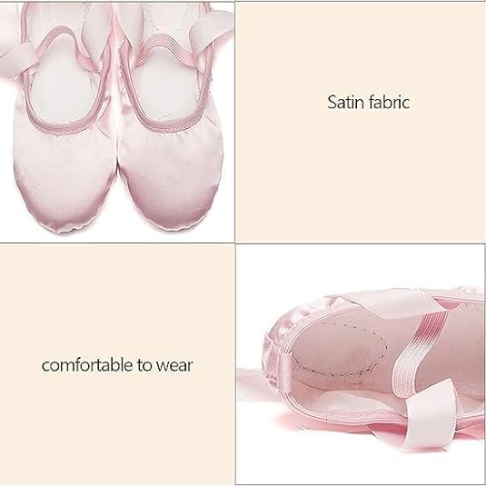 Girls Ballet Shoes Stretch Canvas Split Sole - S0032