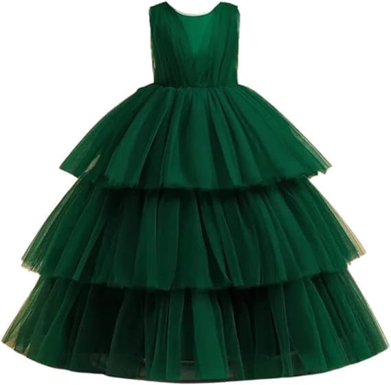 Elegant Long Tulle Dress with Layered Skirt for Special Occasions - G0027