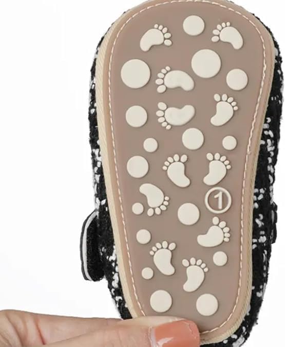 Baby Girl Dress Shoes Mary Jane Princess Shoes Anti-Slip Soft Sole - S0009