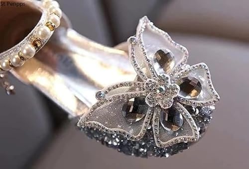 Girls Mary Jane Shoes with Rhinestones Butterfly and Sequin - S0039