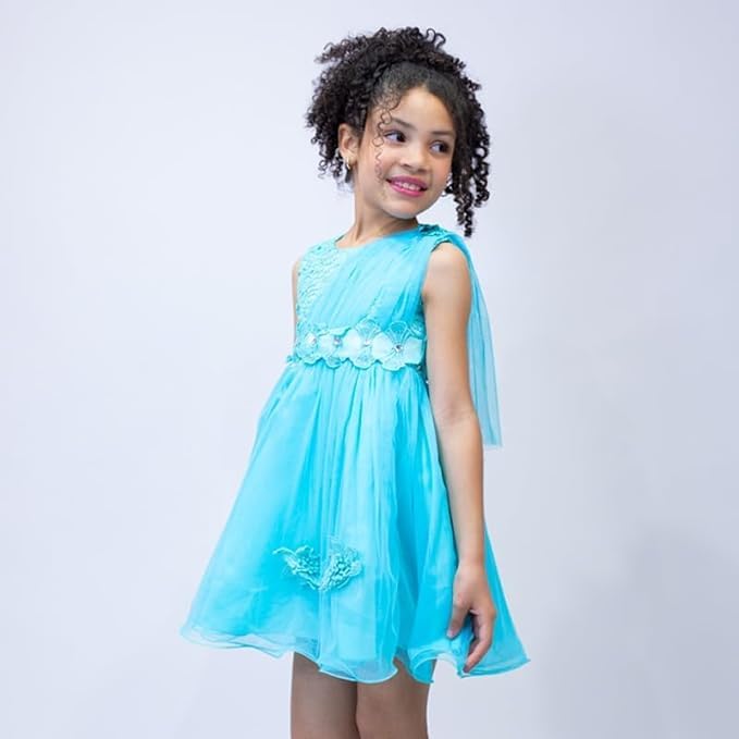 Tulle Dress Lace Embroidered Flowers for Girls - G0128