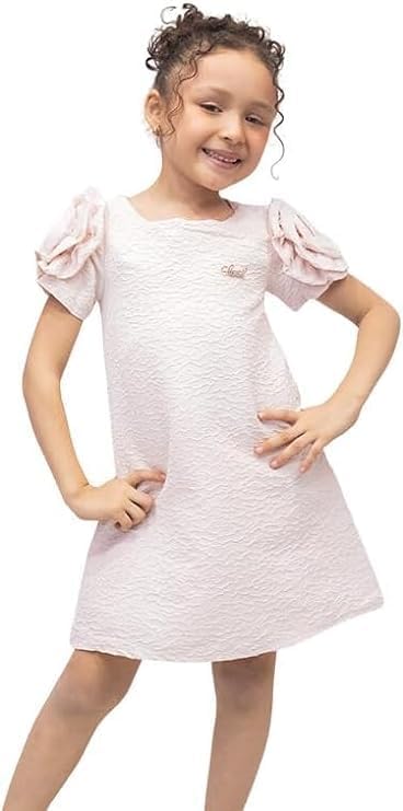 Rose Shaped Sleeves Lace Dress for Girl - G0108