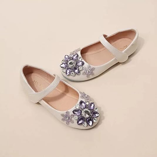Girls Dress Shoes Mary Jane Princess Elsa Flats - S0035