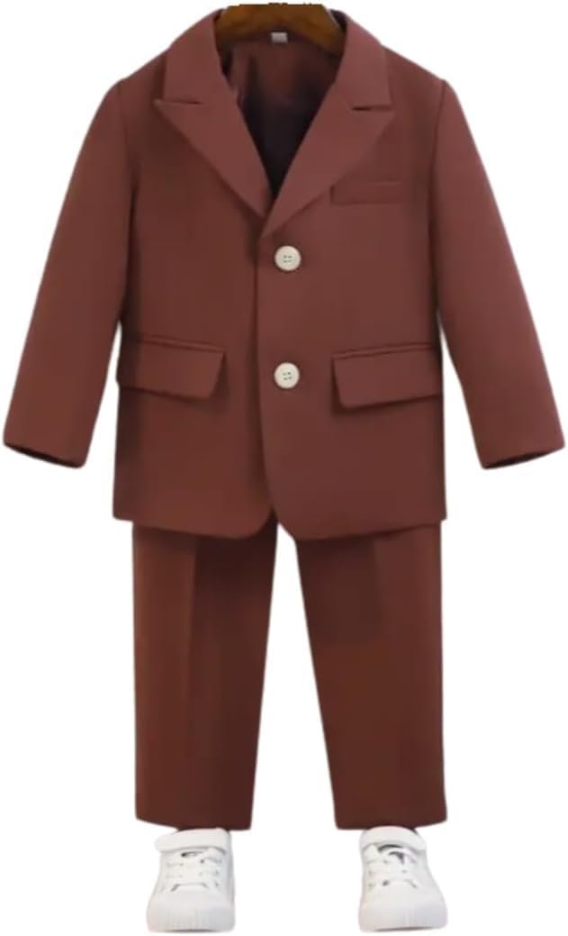 Toddler & Boys Single Breasted Suit | 3pc Set Longsleeves - B0028