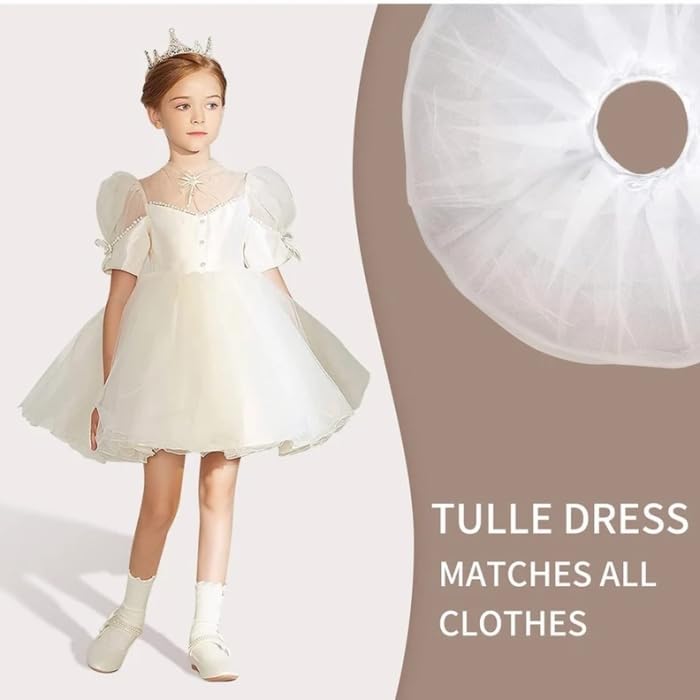 3-layer white crinoline petticoat for short dresses and gowns - G0002