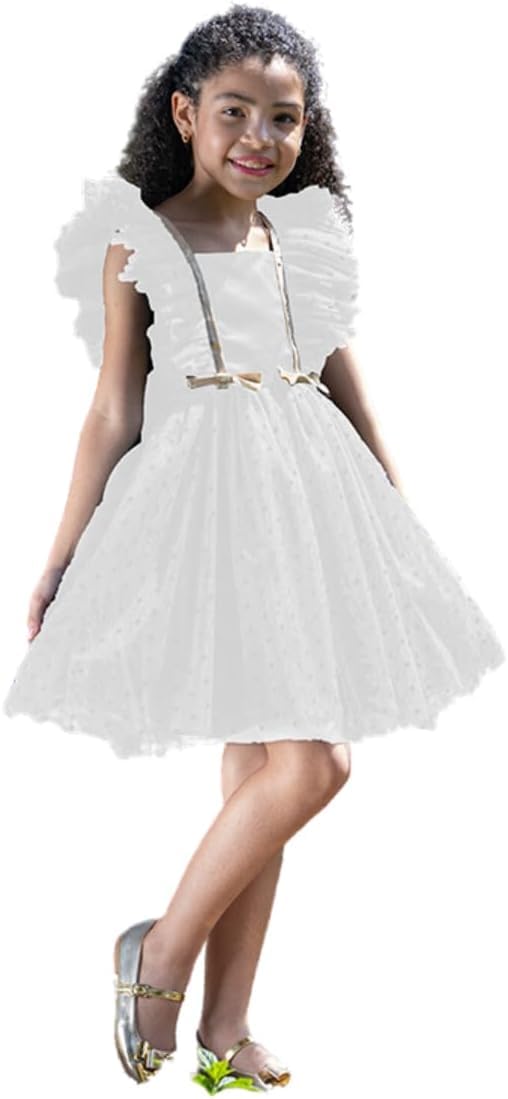 Tulle Party Bithday Dress Printed with Polka Dots - G0129