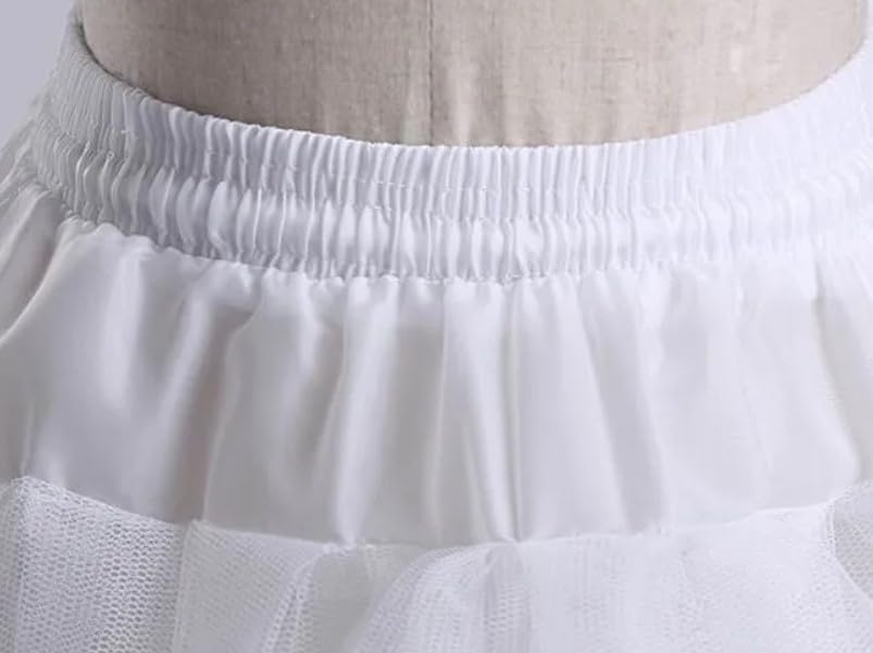 3-layer white crinoline petticoat for short dresses and gowns - G0002