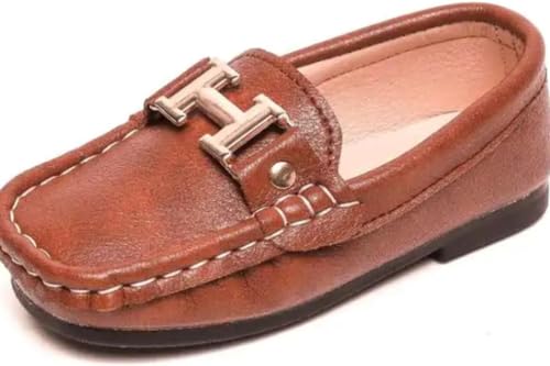 Boys' Plaid Loafers with Buckle Detail