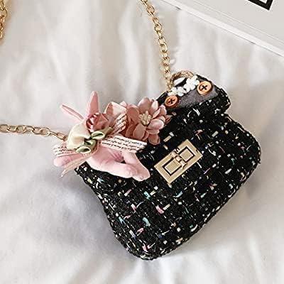 Mini handbag for girls in checkered pattern