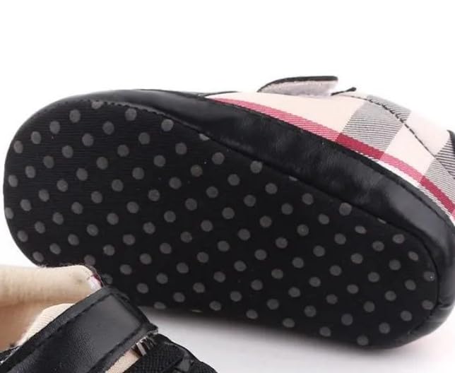 Baby Boys Pre Walker Shoes Anti-Slip Plaid Soft Sole Autumn Spring - S0006