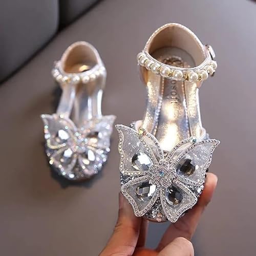 Girls Mary Jane Shoes with Rhinestones Butterfly and Sequin - S0039