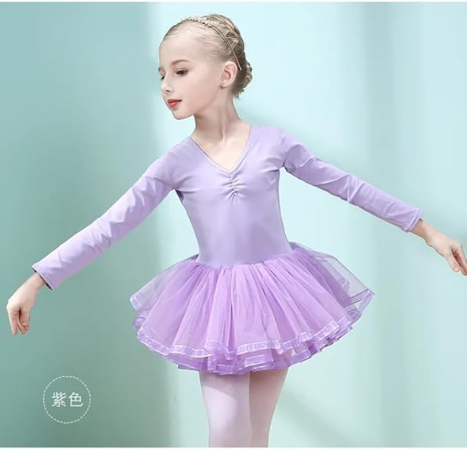 Ballet Costume with Long Sleeves and Tutu Skirt - G0012