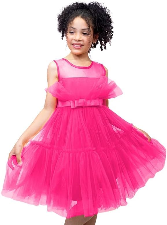 Girl Tulle Birthday Party Dress for Toddler Girls - G0040