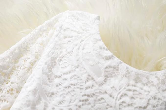 Long Sleeve lace Dress with Layered Tulle Skirt for Girls - G0088