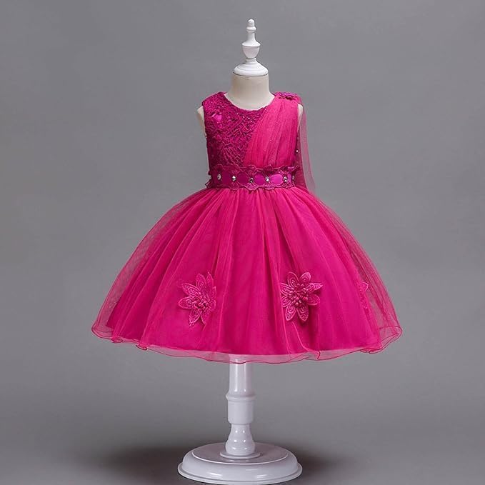 Tulle Dress Lace Embroidered Flowers for Girls - G0128