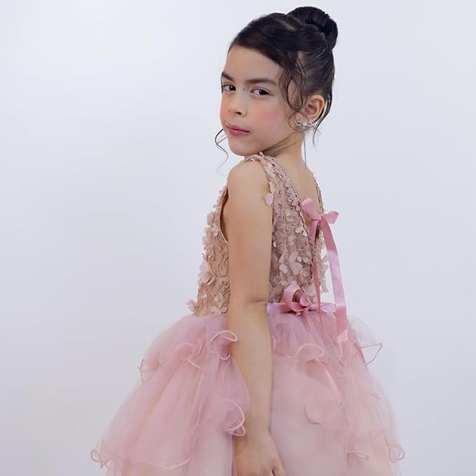 Lace Flower Girl Dress with Ribbon - G0079