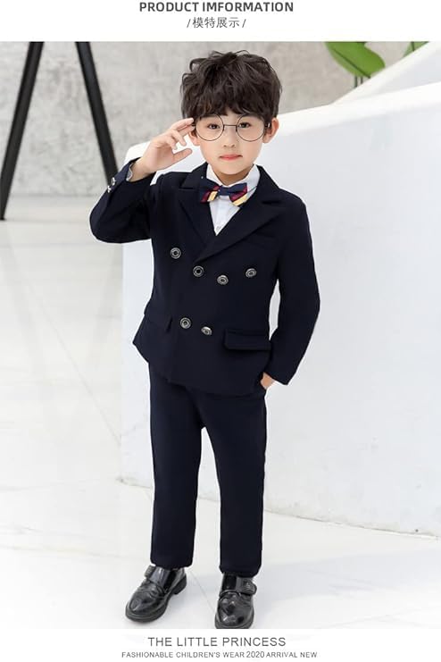 Boys Casual Suits Wedding Outfits Blazer and Pants Suit 2 Pieces - B0008