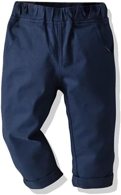 Toddlers Boys Long Plaid Sleeve Shirt + Jeans + Suspenders & Bow Tie - B0032