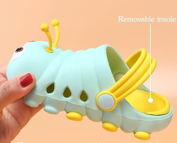 Toddler Girls and Boys Sandals Cartoon Caterpillar Non-Slip Water Clogs - S0065