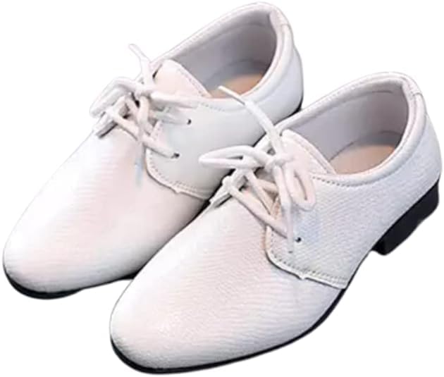 Boy's Oxford Dress Shoes Elegant Leather Shoes Black White - S0016