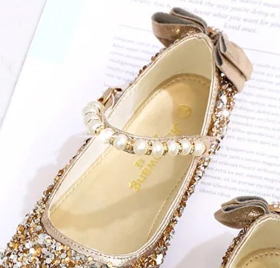 Girl's Mary Jane shoes with sequins for weddings - S0025