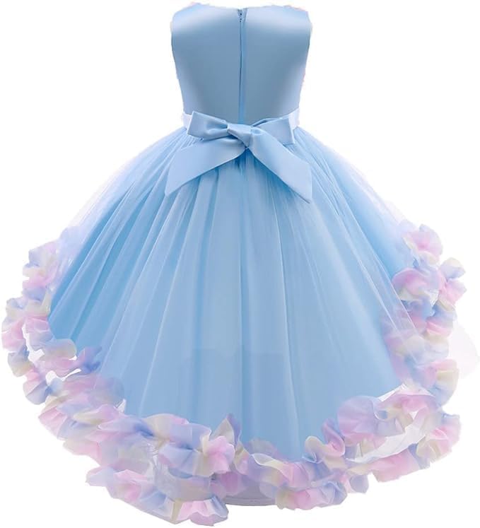Tulle princess dress for girls in rainbow colours - G0130