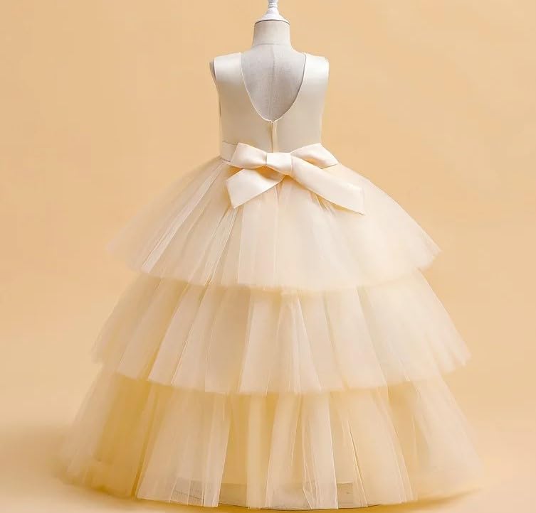 Elegant Long Tulle Dress with Layered Skirt for Special Occasions - G0027