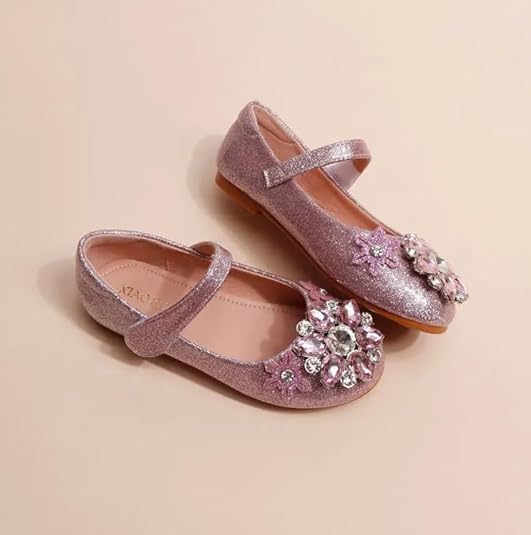 Girls Dress Shoes Mary Jane Princess Elsa Flats - S0035