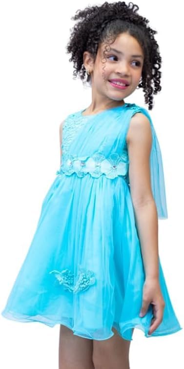 Tulle Dress Lace Embroidered Flowers for Girls - G0128